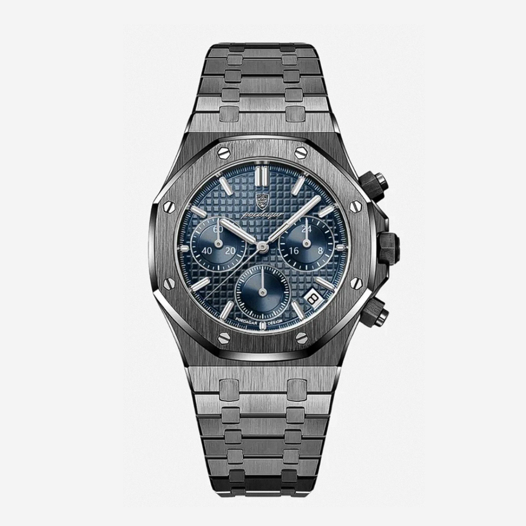 Damian | Iconic Steel Frame Bold Chronograph Design Watch | 42mm