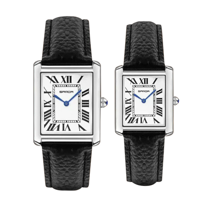 Matthew | Rectangular Watch with Silver-Tone Case | 28*27mm
