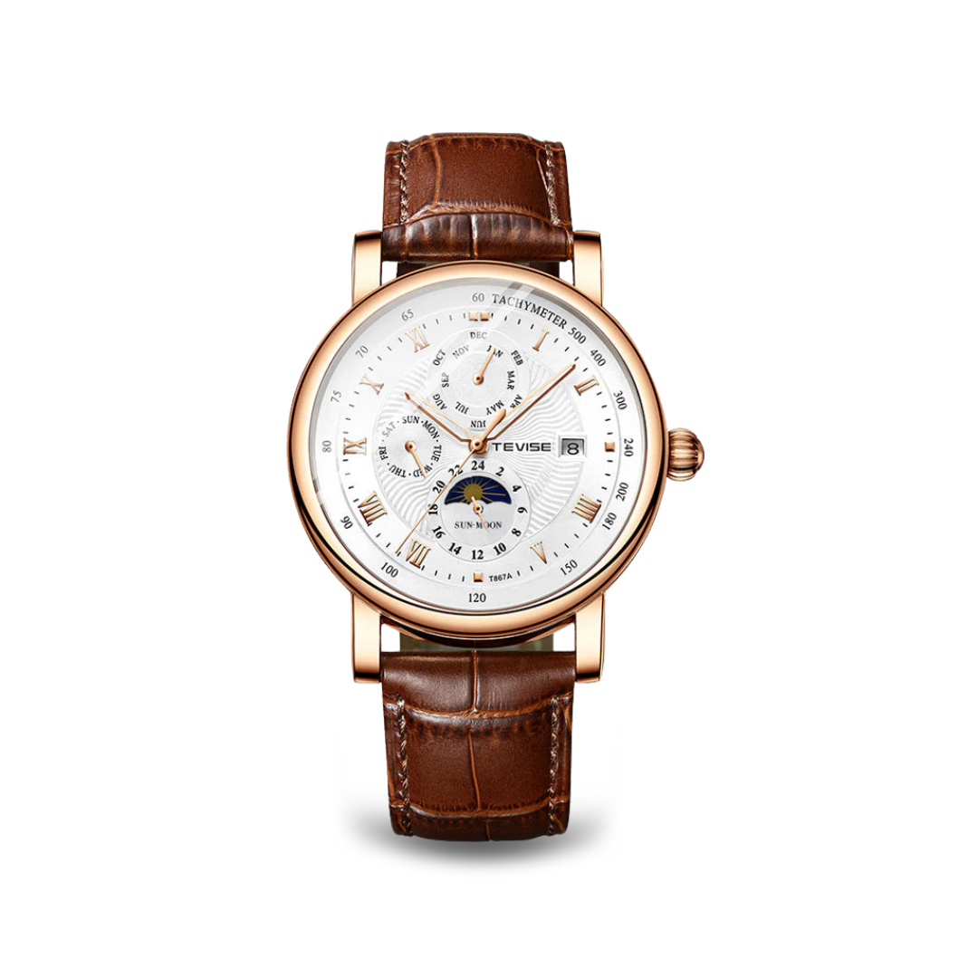 Automatic Mechanical Luxury Leather Watch