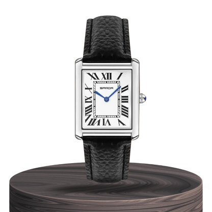 Matthew | Rectangular Watch with Silver-Tone Case | 28*27mm