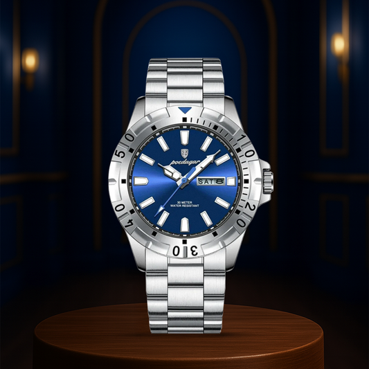 Maverick | Sporty Bezel Stainless Steel Watch | 42mm