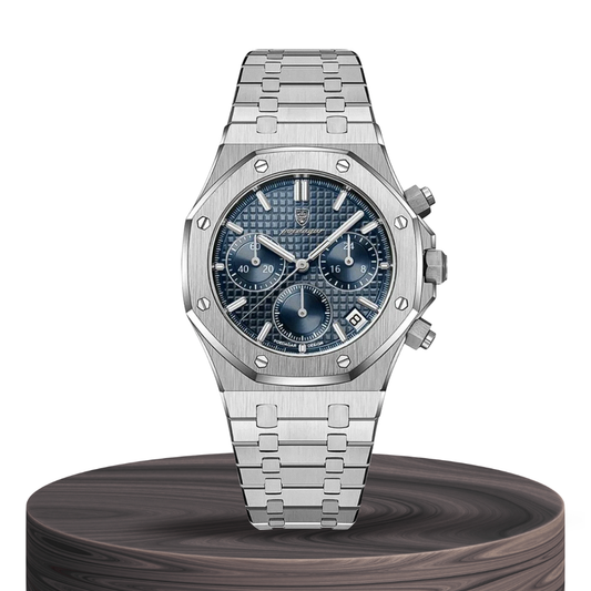 Damian | Iconic Steel Frame Bold Chronograph Design Watch | 42mm