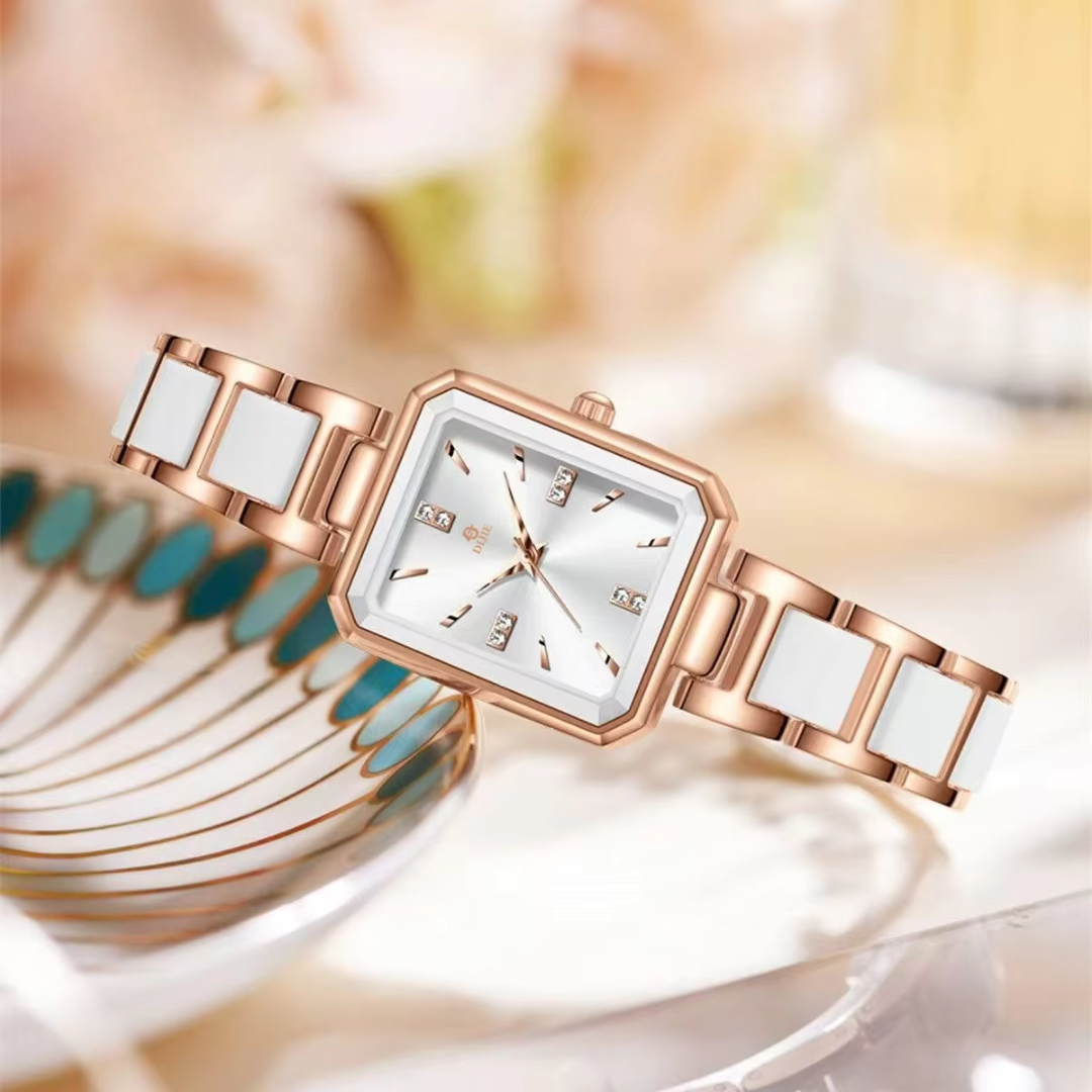 Luxury Diamond Square Quartz Chic Watch