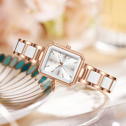 Luxury Diamond Square Quartz Chic Watch