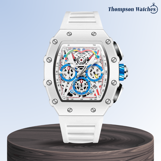 Cairo | Color-Popped Skeleton Dial Futuristic Watch | 41mm