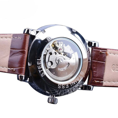 Fashion Luxury Leather Full Automatic Watch