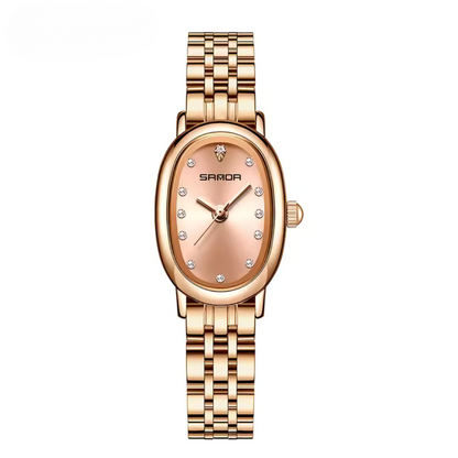 Elegant Vintage Oval Quartz Watch