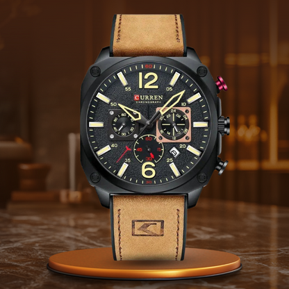 Business Leather Quartz Wrist Watch