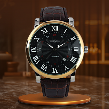Fashion Luxury Leather Full Automatic Watch