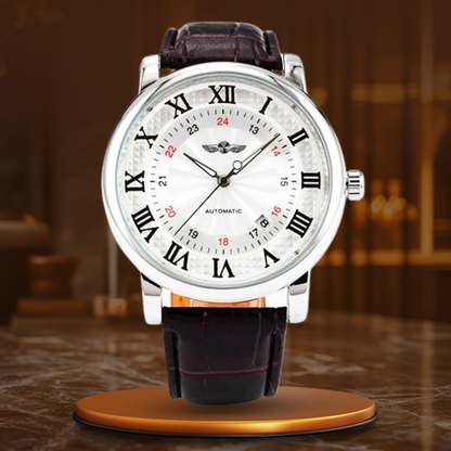 Fashion Luxury Leather Full Automatic Watch