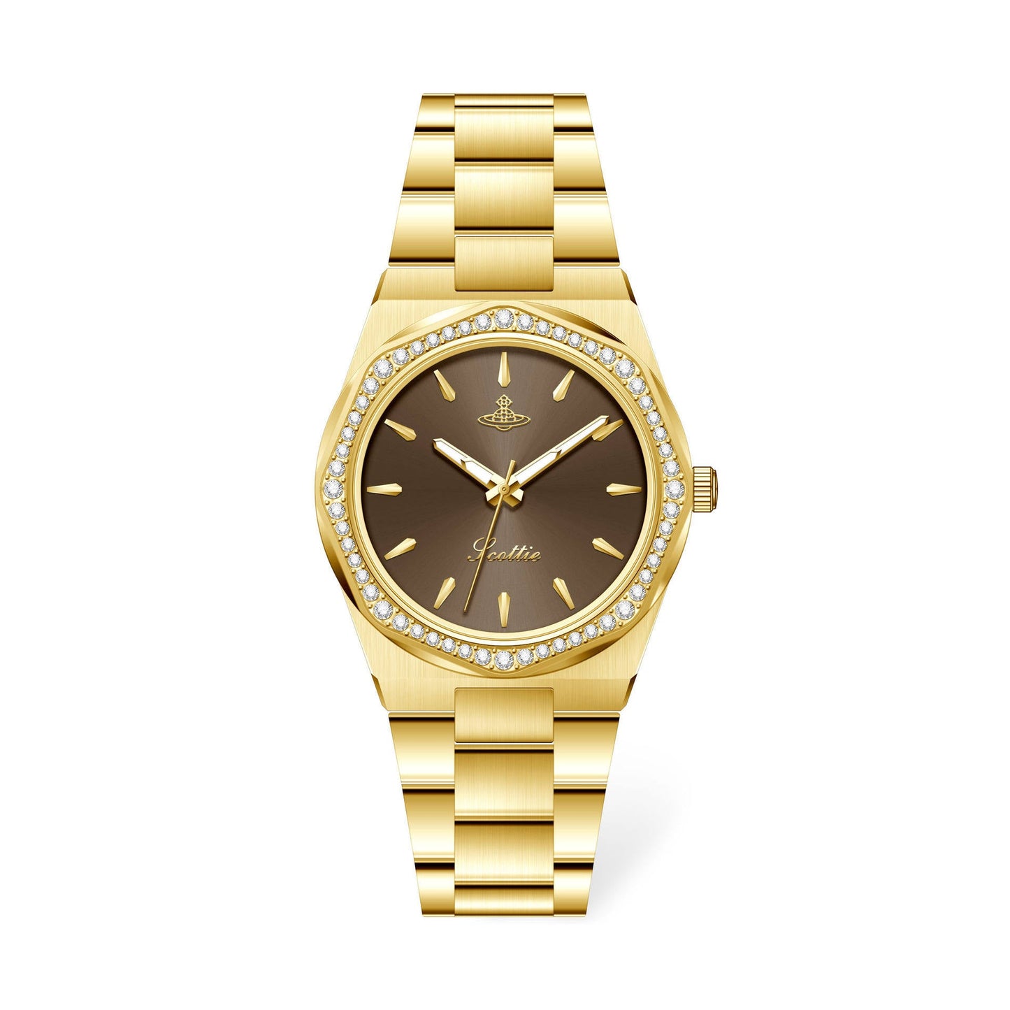 Stainless Octagonal Diamond Dainty Watch