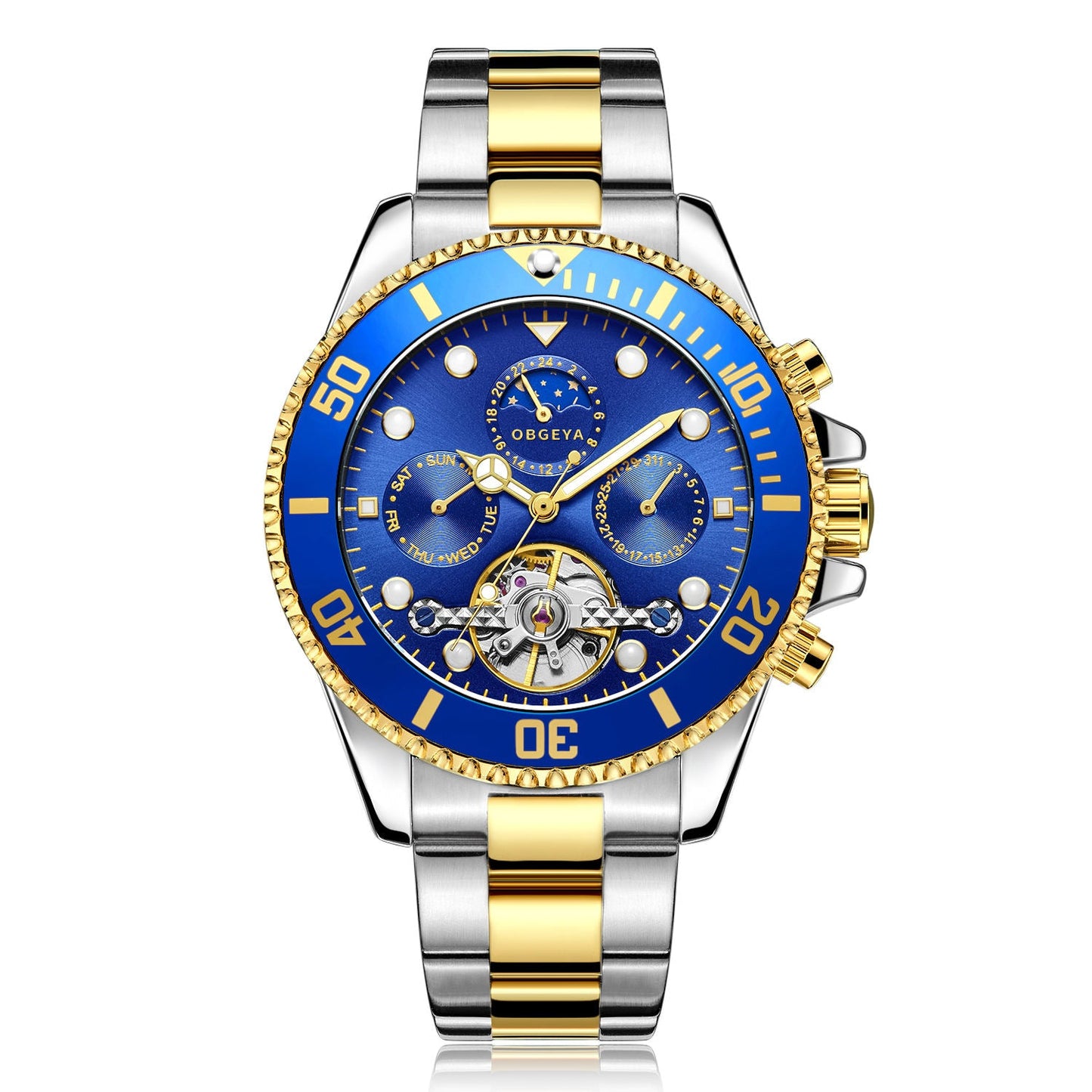 Stainless Automatic Tourbillon Wristwatch