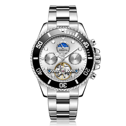 Stainless Automatic Tourbillon Wristwatch