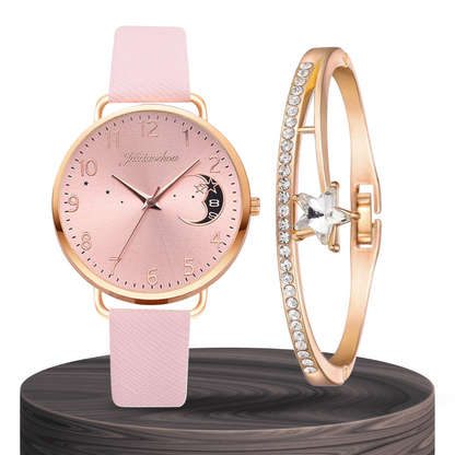 Sierra | Moon Number Dial Watch and Bracelets Set | 36mm