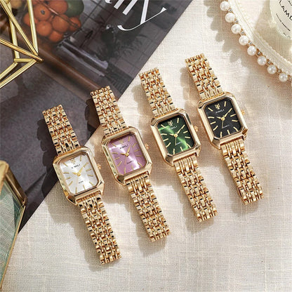 Classic Gold Square Quartz Watch