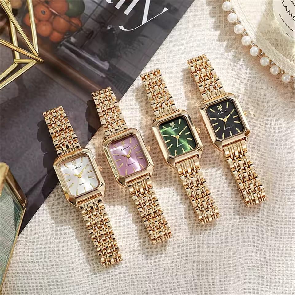Classic Gold Square Quartz Watch