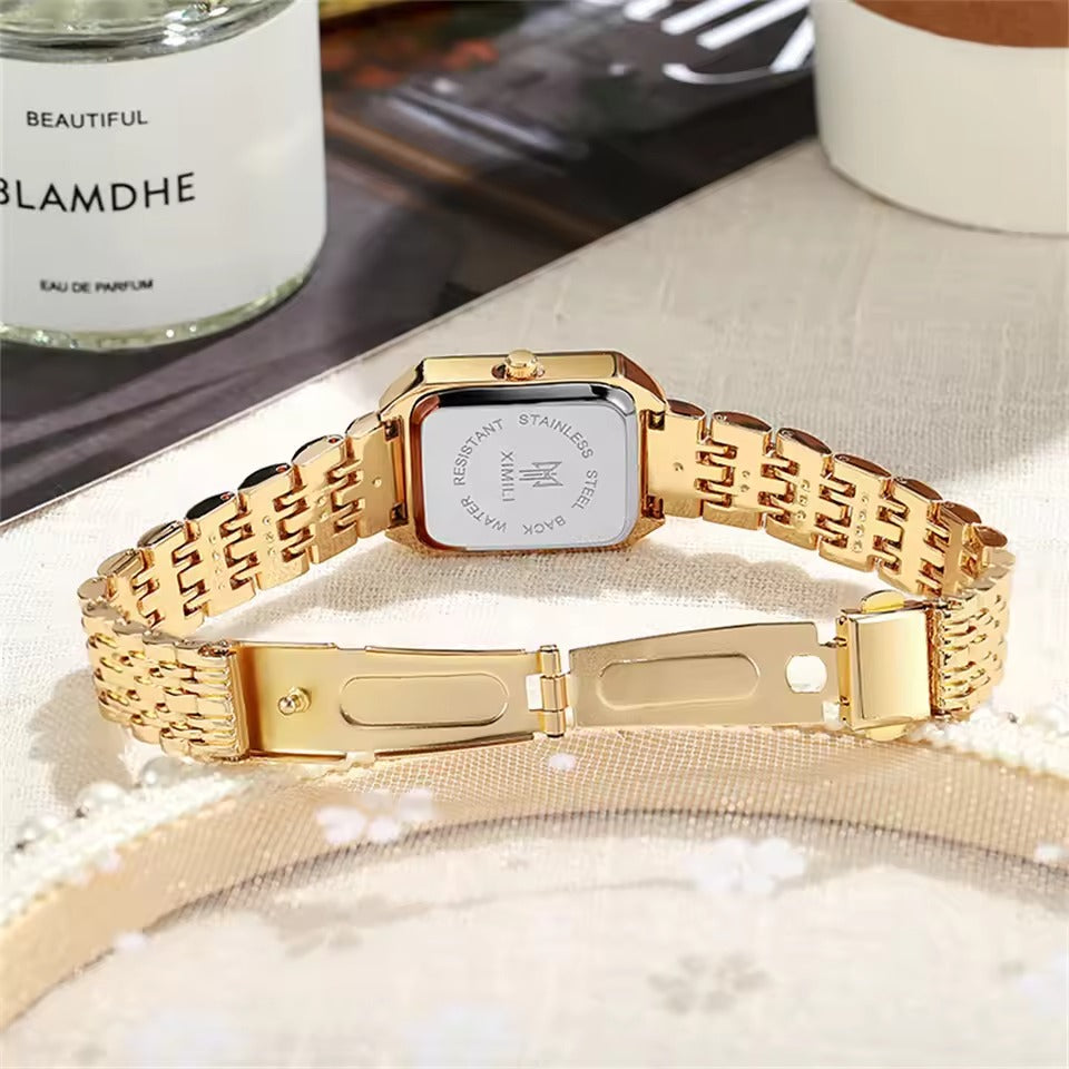 Classic Gold Square Quartz Watch